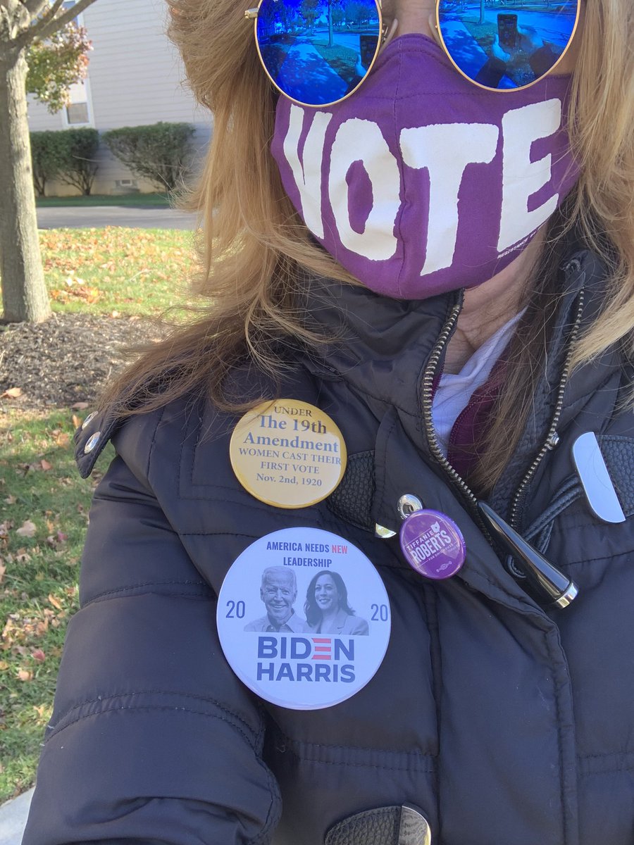gobuxgal's tweet photo. #GOTV Day 3 with suffragette energy!
Surprise lists? We’ve  got this! 
The sun literally set on my last door. 🏁
#VOTE 
c u @ the polls Dublin!  🌊💜@JoeBiden @ShannonFreshour @ForSwartz @Roberts4Ohio @tonyeufinger @BluePositively @OHDems @OhioUnionCoDems @DAProgressives https://t.co/0f85ZZJ7Dx