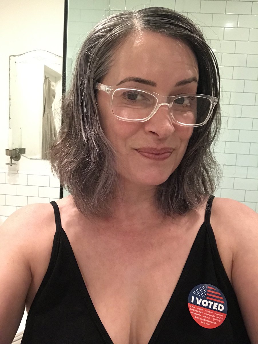 Paget Brewster On Twitter No Bra No Make Up No Hair Dye No 20 20 Vision But I Love Showing Off My Little Sticker
