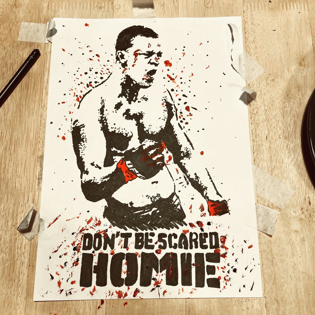 JipseeMark's tweet photo. Enjoyed drawing this one  @NateDiaz209 https://t.co/2QYuv8mC1c