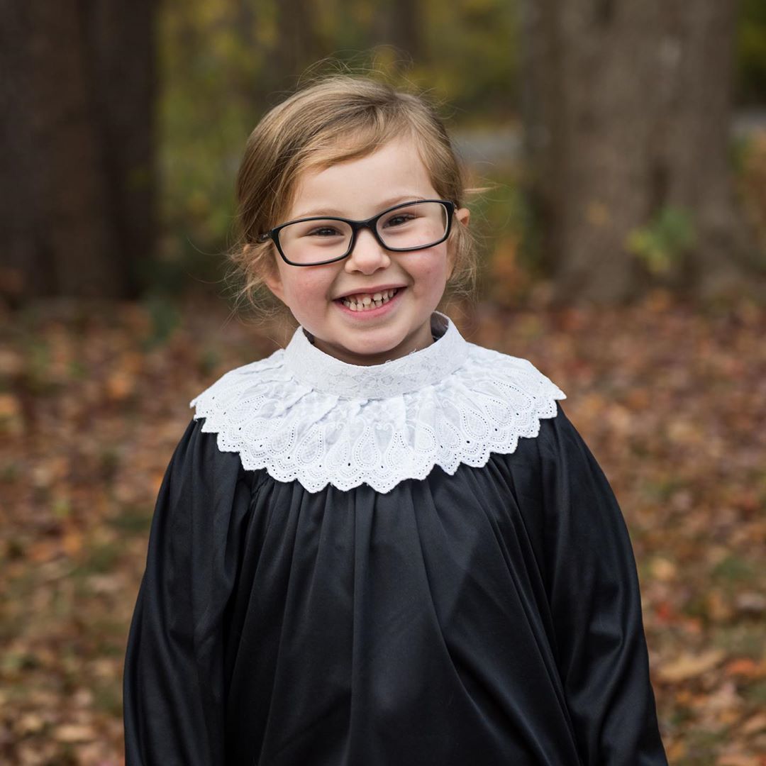 RBGmovie's tweet photo. This Halloween, RBG continued to inspire an entire generation of young women. #RBG https://t.co/P6I2C7caqp