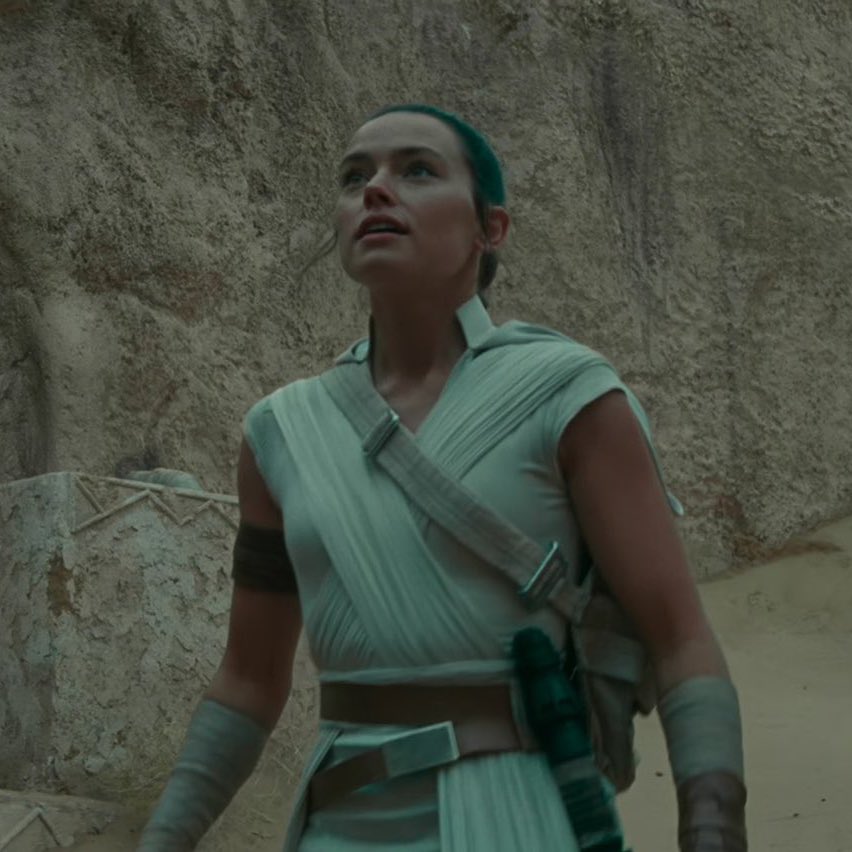 rey through the sequel trilogy but it’s only her smile: a thread