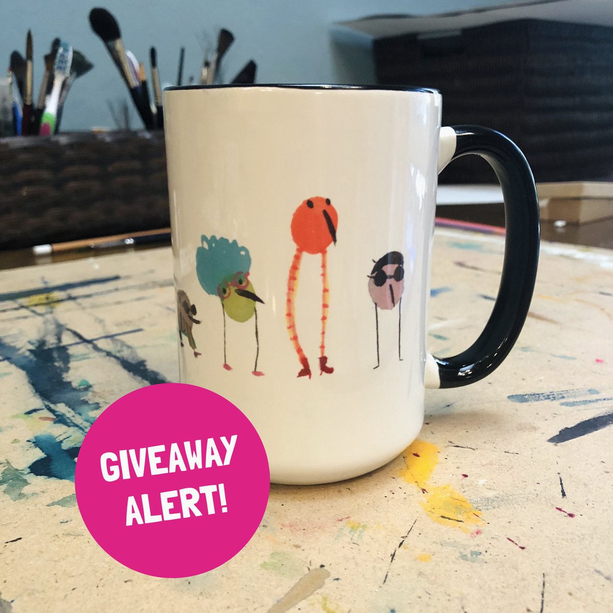 CindyDerby's tweet photo. 🌟GIVEAWAY BIRD ALERT🌟 We are one week away from Launch and I'm feelin festive...so to celebrate I am giving TWO lucky winners: 📚a signed copy🖌️an original painted bird portrait, ☕️ and a bird mug for your morning cup of joe. 🐣TO ENTER: Like &amp; Retweet. Campaign ends 11/10. https://t.co/xOuvF50AgH