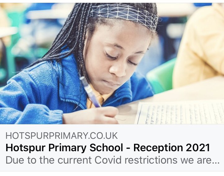 HotspurPrimary's tweet photo. Find out about Reception places for September 2021 https://t.co/Odqp9pUZPL https://t.co/txrmnrJKIz