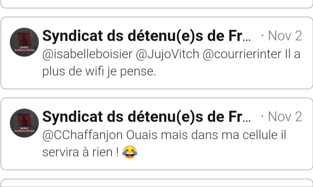 AuSecours5's tweet photo. @E_DupondM @gouvernementFR @justice_gouv @EmmanuelMacron creation de "syndicat" sans aucun statut "legal" et en plus il tweet de la prison... Faudra qu on m'explique un jour.
Finis les belles paroles a la télé ! Agissez!
#justice #prison #7emecompagnie
#bisounours #France https://t.co/4tFYUPQP8p