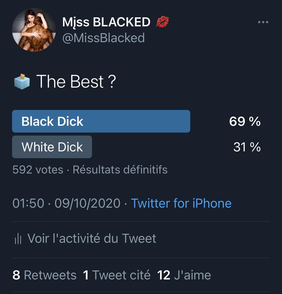 MissBlacked's tweet photo. J’espère que le message est bien clair pour tout le monde maintenant. https://t.co/CgYgYlG5M7
