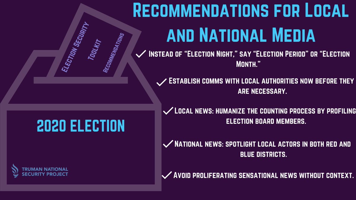 2/6 The media has a huge role to play in securing the safety and fairness of the  #2020elections: