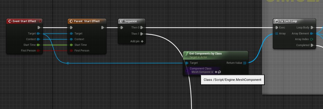Part of creating this effect involves Singularity's finisher manipulating the victim player's character meshes. This manipulation is destructive; the meshes are radically changed. You might see where this is going... more later. (8/21)