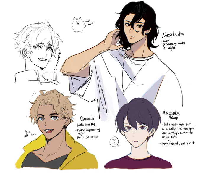 Random boy OC doodles 