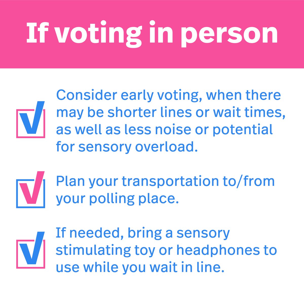 autismvotes's tweet photo. With one day it until the election, we want to remind you that the #autism #vote is protected by the #ADA.

#autismvotes #Vote2020 #autismspeaks https://t.co/UFMuxZvOvb