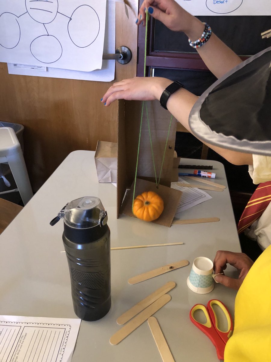 STEMFrisco's tweet photo. Celebrating Halloween by designing these Pumpkin Elevators! https://t.co/cTD03Hj5Nk