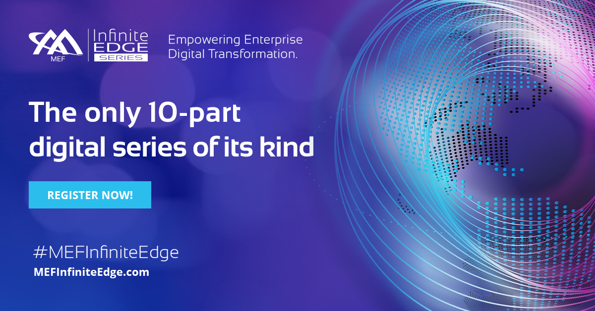 MEF_Forum's tweet image. More than just a video series, the MEF Infinite Edge series is a show!

This dialogue-driven, professionally hosted experience is the perfect opportunity to test you knowledge of the industry.

Register at: hubs.li/H0z6yyf0

#MEFInfiniteEdge #EdgeView #ICTCommunity