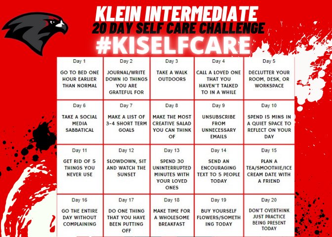 coachvoid's tweet photo. #KISelfCare 20 day challenge https://t.co/9bYtjM8h5o