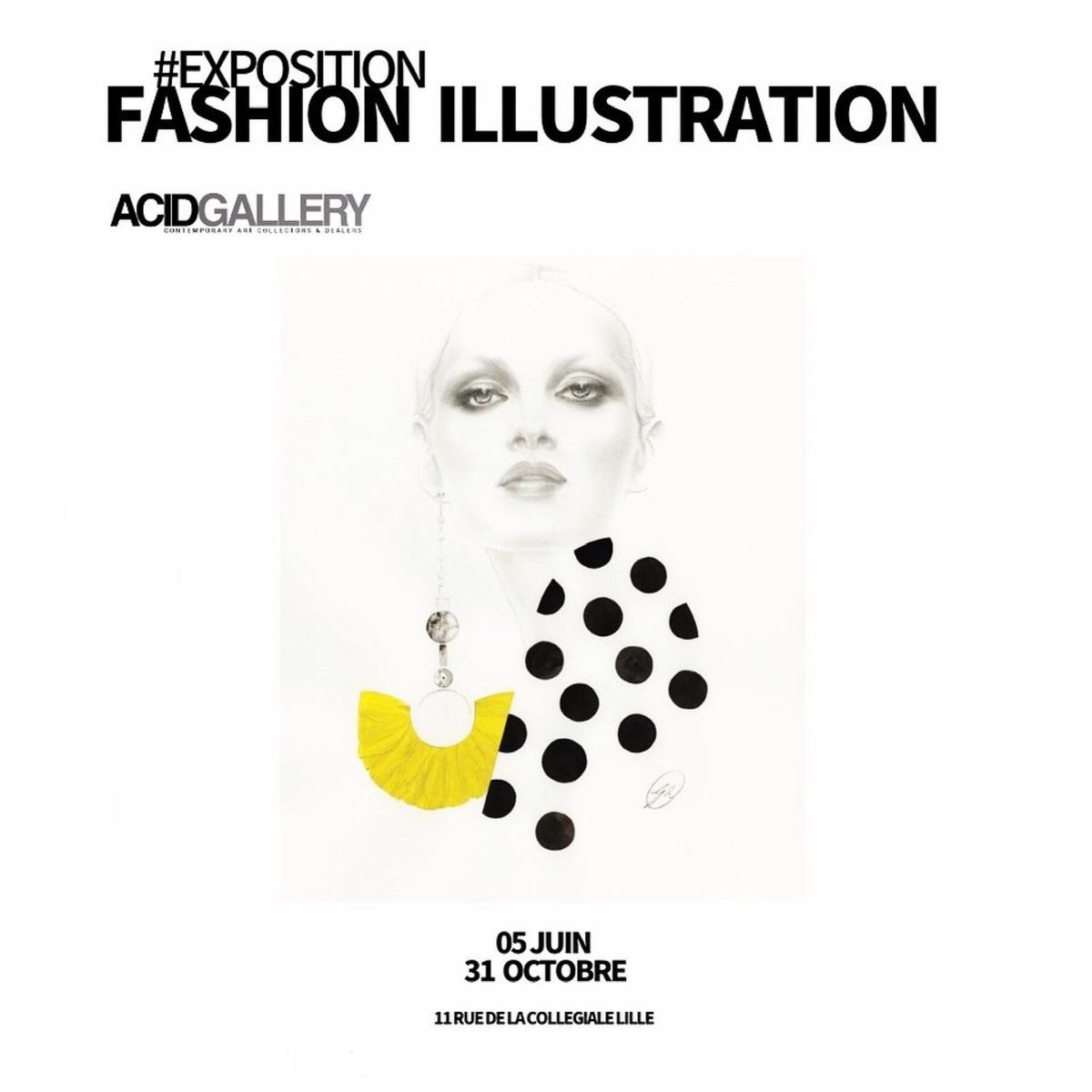 cococartoon's tweet photo. #acidgallery #lille #fashionillustration #exhibition #fashionart #artist #original #worksonpaper https://t.co/R5dA91n7rL