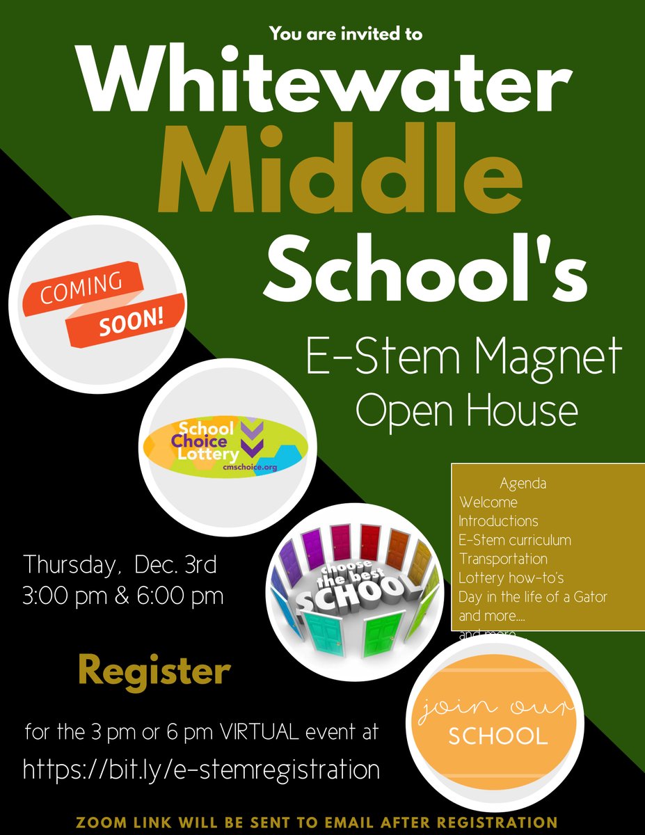 cms_wmsgators's tweet photo. Go to https://t.co/49nxUdEJzF to register! Please reach out to Ms. Dingle the 6th grade school counselor at Mariel.dingle@cms.k12.nc.us or 980-344-3400 if you have any questions or concerns. https://t.co/u1Mvilcak8