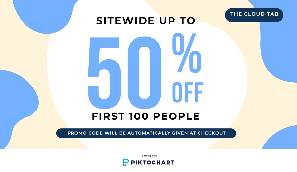cloud_tab's tweet photo. 🎉 PROMO CODE 🎉

To the first 100 people who order The Cloud Tab on our site, will receive 50% off their order automatically!! Better hurry up and get that discount while it lasts!! 👀 https://t.co/9mnYhLefpu