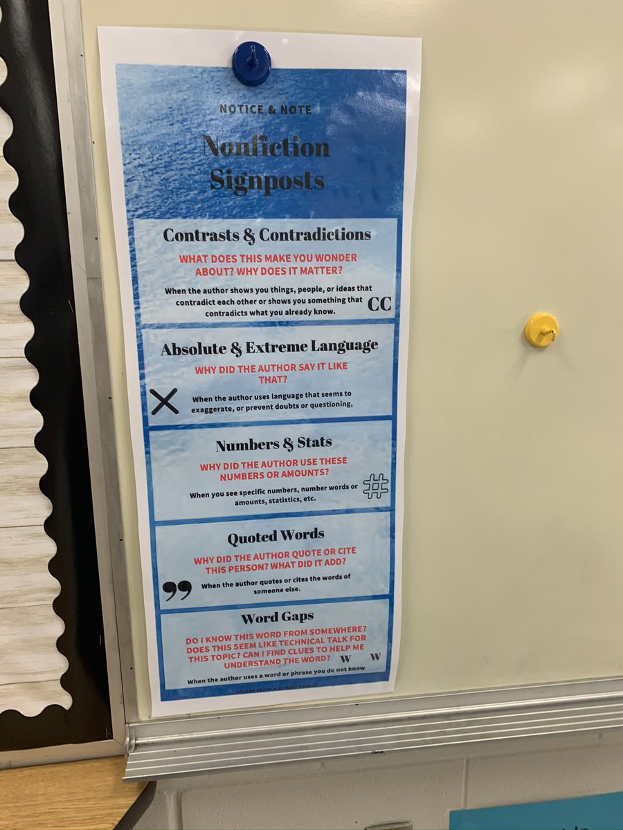 pettyb3's tweet photo. Signposts in action at PRE! So great to see the success at PRE! #noteandnotice #closereads #balancedliteracy @Amy_Cockcroft @val_puma @SMayuski @rmeinhart1 @sherrie6185 @LCObando https://t.co/2j5BuiXkqq