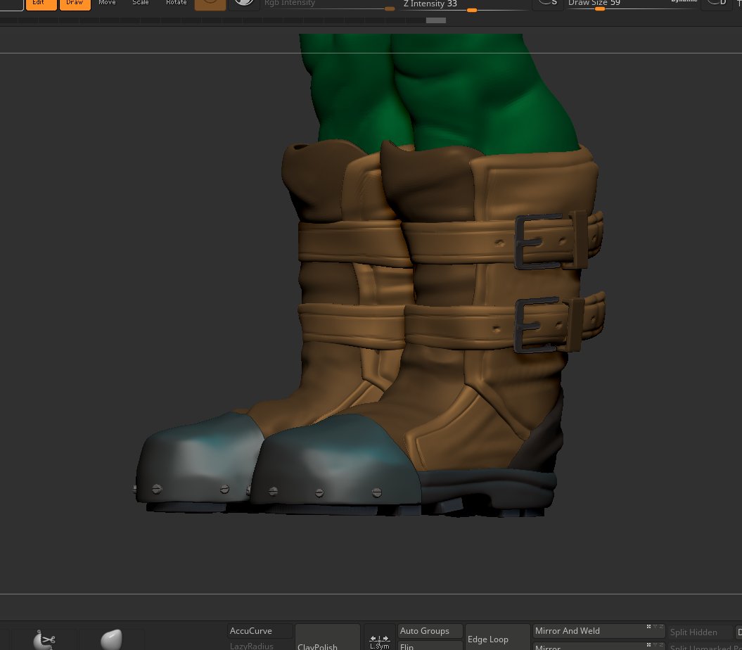 Retro_Bad_Gamer's tweet photo. - "No andes de noche con tus botas nuevas" dijo la mamá de Manolito".
- "Porque algún pícaro te las va a querer picotear" aclaró su papá.

Pero Manolito además de tener botas nuevas, tiene huevos.

#loktar #zbrush #warcraft #orc #ThisBoots #Rmade4Walkin https://t.co/bFo98rZLV5