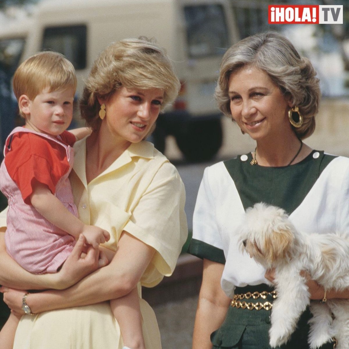 ¡Qué postal! Así posaban Lady Di, el príncipe Harry y la reina de España en 1987. ¡Feliz cumpleaños, doña Sofía!

#HolaRD #Repost @HolaTV