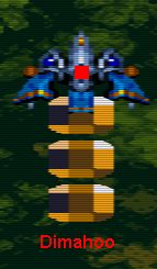 10/12 Since we're on Raizing shmups now, let's look at an APPROXIMATION of Dimahoo hitboxes now: