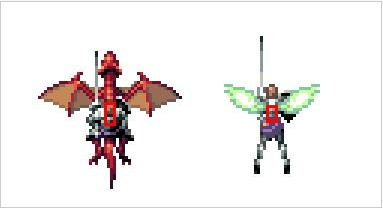 11/12 Now let's cover another company you might have heard of... Psikyo! Let's look at the hitboxes in Dragon's Blaze. It is fascinating how the head is the hitbox while riding the dragon, but the chest is the hitbox when flying solo. Unlike ESPRADE, hitboxes are CENTERED.