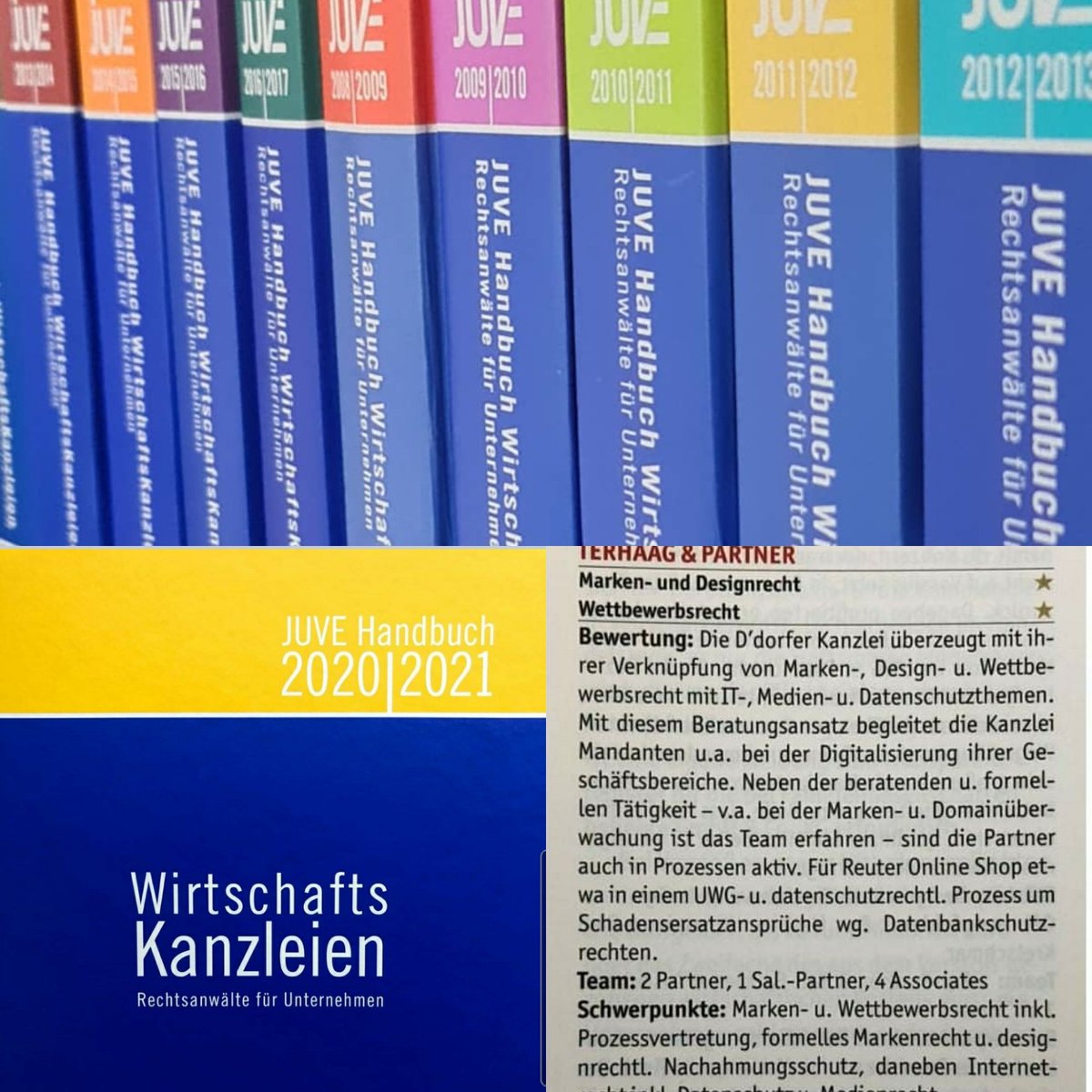 terhaag's tweet image. Terhaag &amp;amp; Partner Rechtsanwälte im JUVE-Handbuch 2020/2021 
aufrecht.de/presseempfehlu… 
🙏🏻  #Wirtschaftskanzleien #Markenrecht #Designrecht #Wettbewerbsrecht