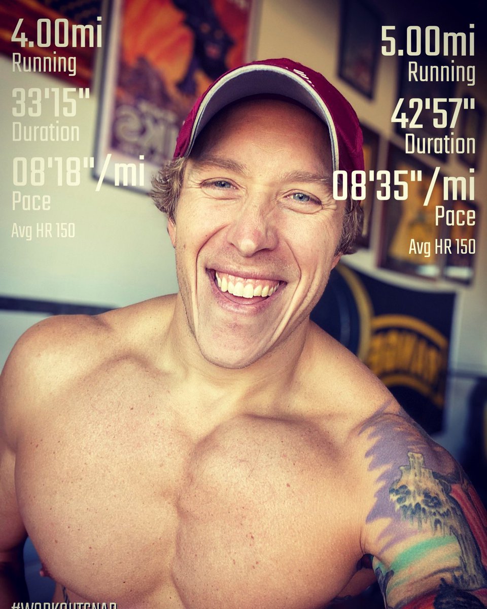 jake_lague's tweet photo. AM: 4 mile Z2 run 33:15
PM: 5 mile Z2 run 42:57. 
10,9,8...1 flat bench 185lbs
#canthurtme https://t.co/wBVXdZ8uSe