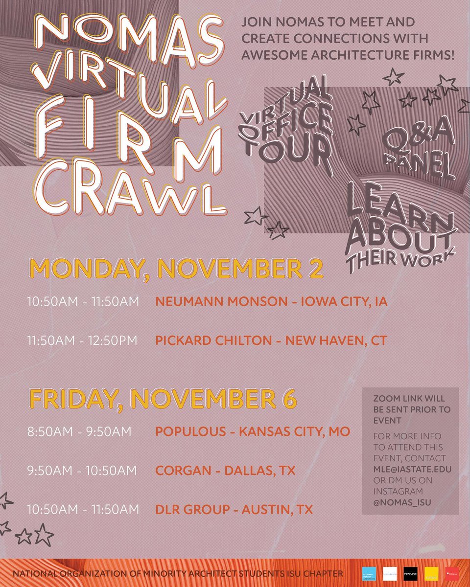 DLRGroup's tweet image. Get a virtual tour of our Austin studio this Friday, November 6 with  @NOMArchitects ISU Chapter. Send an email to mle@iastate.edu to register. We look forward to connecting! #Texas #TexasStudio