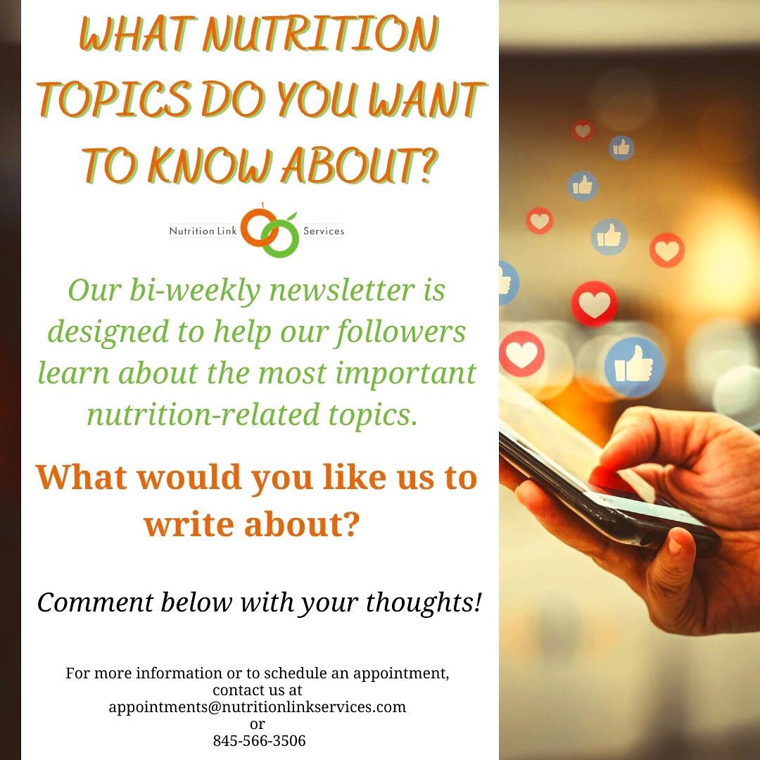 NutritionLink_'s tweet photo. We do what we do FOR YOU! So how can we help best? What do you want to see in our newsletter/on our website/social media? Let us know!
*
*
*
#registereddietitian #dietitianapproved #wellness #nutritioninfo #eatingwell #dietitiansoftwitter https://t.co/C78tSSLj3m