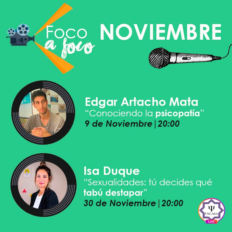 PSICARAoficial's tweet photo. El puente acaba con una súper noticia: las dos entrevistas de NOVIEMBRE de #FocoAFoco. Te aseguramos que vas a querer verlas porque los temas son, nada más y nada menos que: PSICOPATÍA y SEXUALIDAD. Ambas a las 🕗 2️⃣0️⃣ horas. https://t.co/Rv17mlXrmC