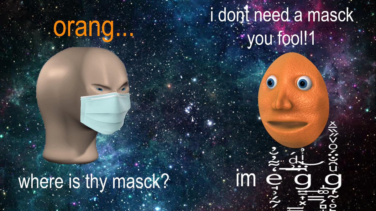Mr Orang should wear a mask.