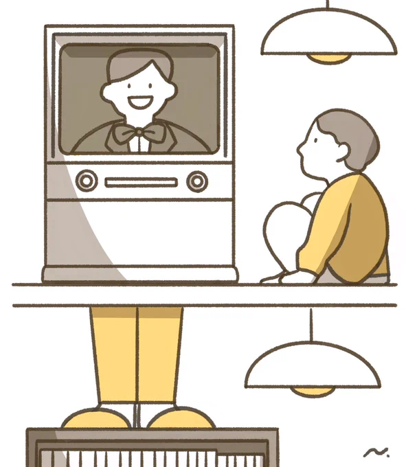 117.下の階からリモート出演

#イラスト 
