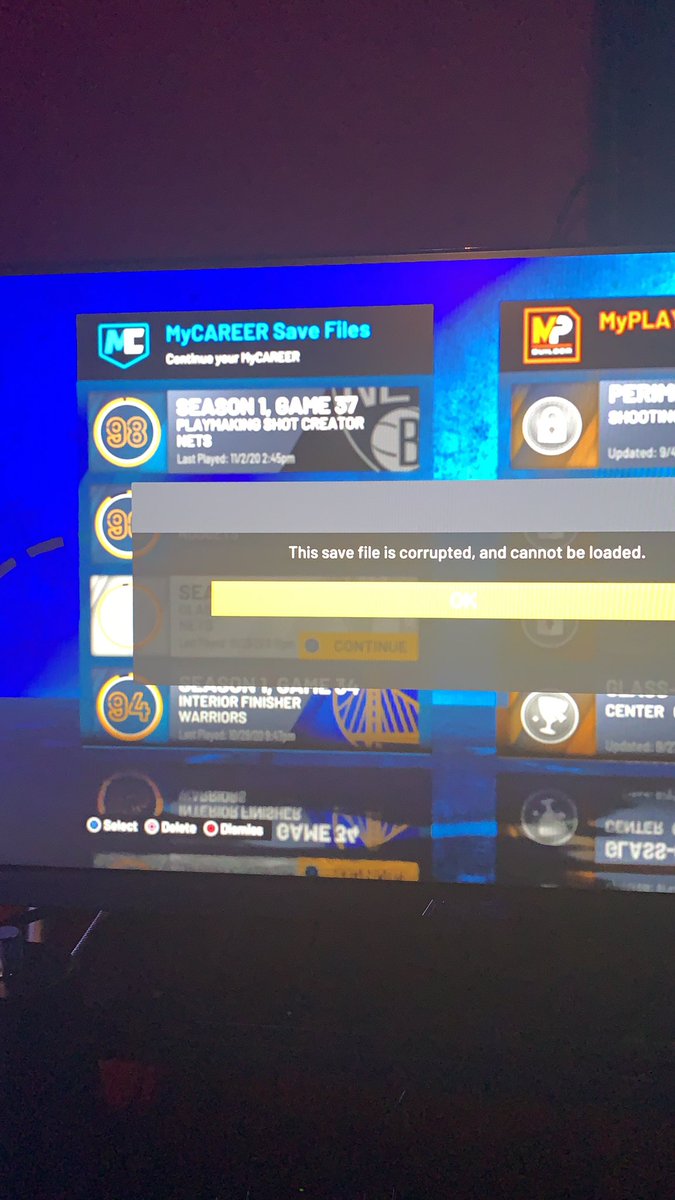 BTE_618's tweet photo. @NBA2K i dropped my system and now I got a corrupted player how do i get my player back? https://t.co/rfq0xuaxfg
