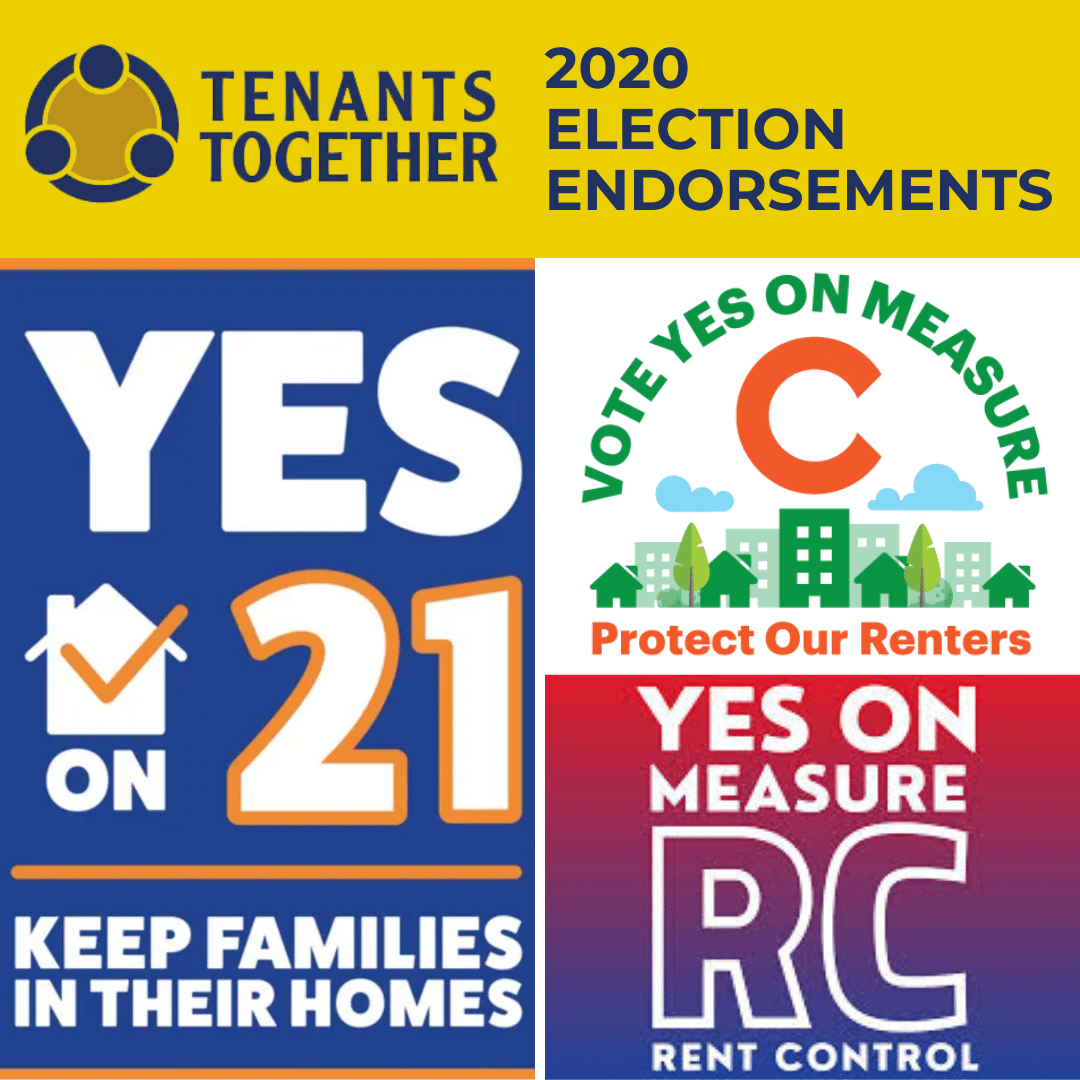 Tenants Together (@tenantstogether) on Twitter photo Renters' rights are on the ballot!
If you're in Sacramento, vote YES on <a href="/SacForMeasureC/">Yes on Measure C</a>.
If you're in Burbank, vote YES on Measure RC.
If you're anywhere in California, vote @YesOn21CA! Renters' rights are on the ballot!
If you're in Sacramento, vote YES on <a href="/SacForMeasureC/">Yes on Measure C</a>.
If you're in Burbank, vote YES on Measure RC.
If you're anywhere in California, vote @YesOn21CA!