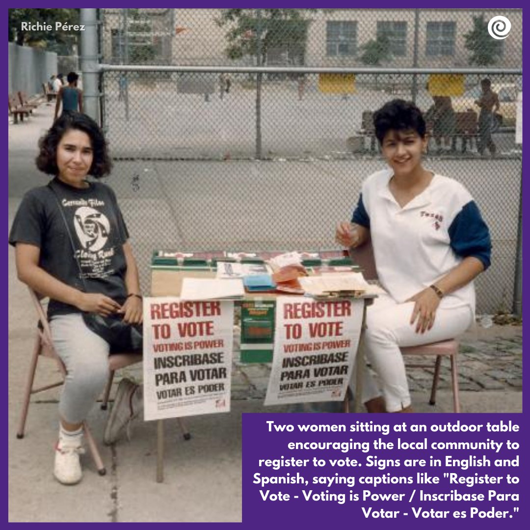 CentroPR's tweet photo. We share these photos from our collections of the voting experience in the #PuertoRican community throughout the years, including the Atrevete campaign and pushing voter registration. #PRVoting https://t.co/e7FAFds0aR