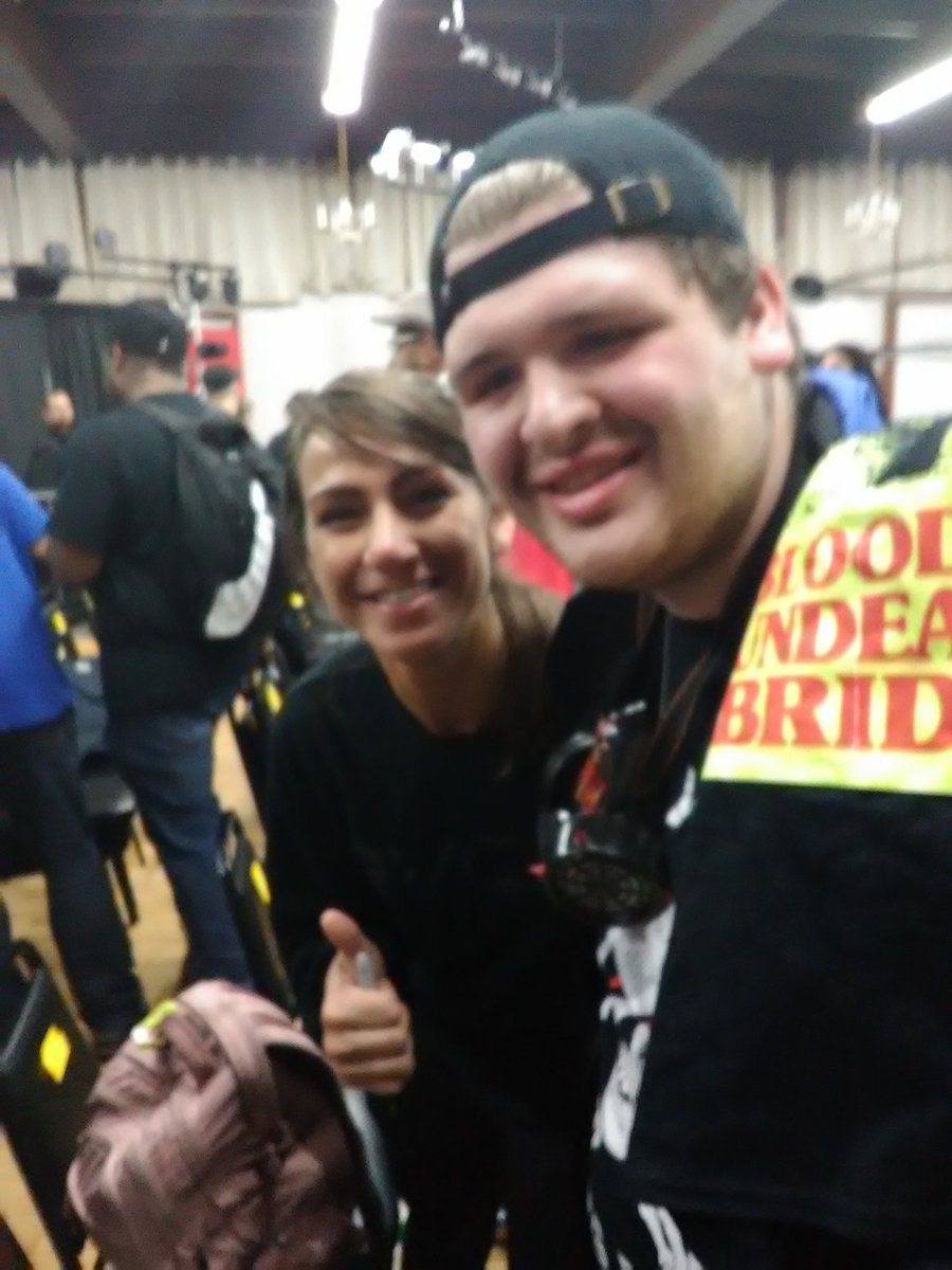 GramsKristopher's tweet image. I have no words but I can say the first time and only I met Kylie was at rise last year. To see her return was amazing to meet such a genuine and kind person is rare... She is one of them I only hope she finds the peace she deserves and tp know she became one of the greats.