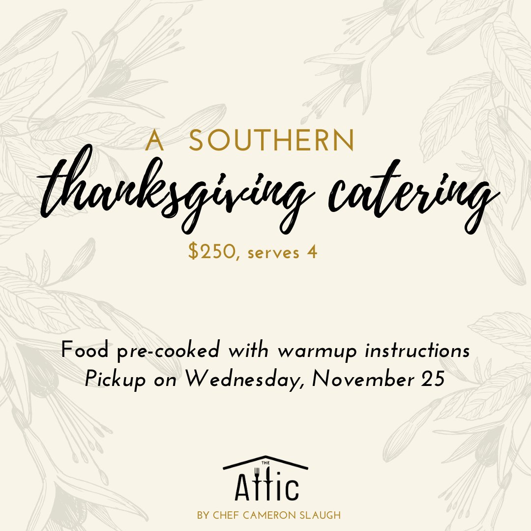 TheAtticLB's tweet photo. Bring a piece of The Attic home with you this Thanksgiving with our Southern Thanksgiving Catering package! 🦃🍂

Just warm up and serve.⁠⠀
⁠⠀
Pre-order online today!

Limited availability [link in profile]⁠⠀
https://t.co/6zRrErIDyA https://t.co/Sy6YTYAtnv