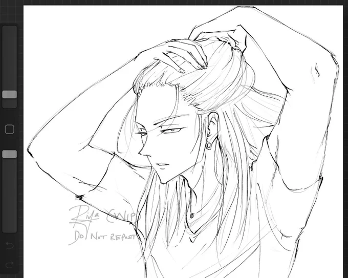 getou doing his hair 