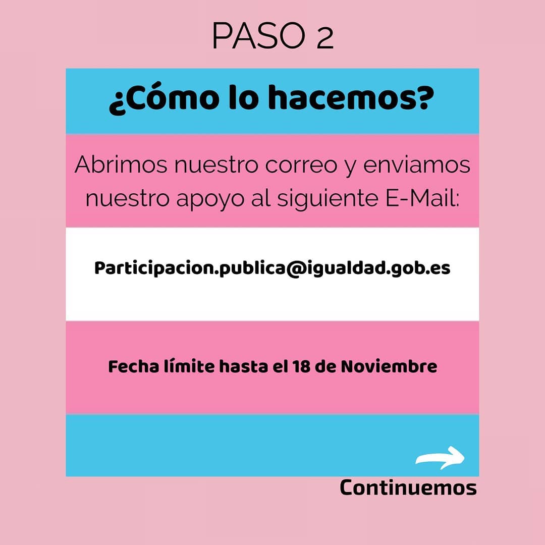 Baytarms's tweet photo. Difundid esto por favor 🙏🏻
🏳‍⚧ Si queréis mostrar vuestro apoyo a la ley trans estatal seguid estos pasos 👇🏼
👉🏽 Ilustraciones: @penyalgtbivcf ig
Podéis mandar el correo electrónico hasta el 18 de noviembre, así mostrareis vuestro apoyo. https://t.co/Ga7ycXHTXo