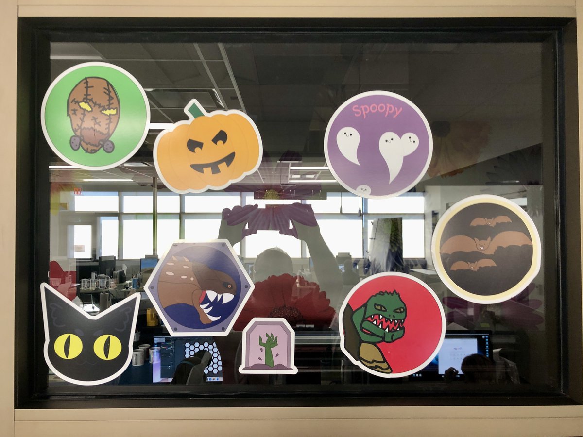 cvtech_grd's tweet photo. A little late, (the power was out for six days) but here is a ton of stickers that my students made for Halloween 2020. https://t.co/8RGODVLxHm
