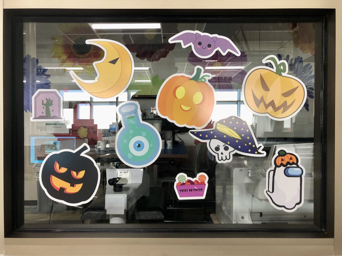 cvtech_grd's tweet photo. A little late, (the power was out for six days) but here is a ton of stickers that my students made for Halloween 2020. https://t.co/8RGODVLxHm