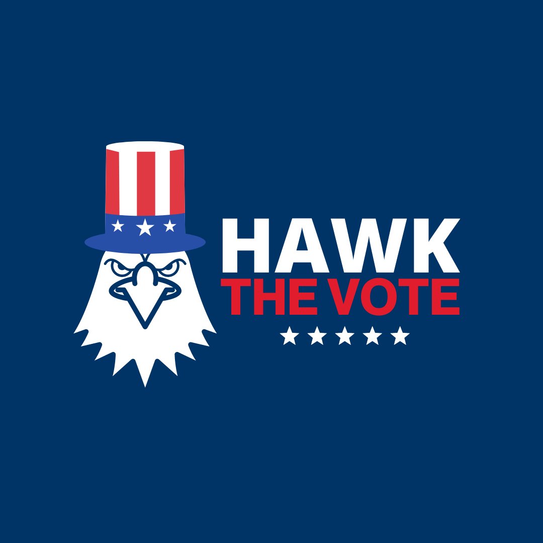 HarperCollege's tweet photo. REMINDER: Harper College will be closed on Tuesday, November 3 for Election Day. Who's excited to get out and #HawkTheVote? 🇺🇸 https://t.co/j6dlLgag5J