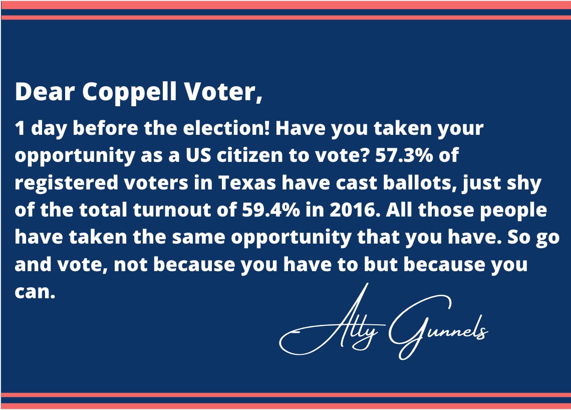 AllyG_nthc's tweet photo. Tomorrow is the last day to vote! Take your opportunity and go vote.
@DigitalZruiz @Bence_EDU #IfICouldVote #VoteByDesign #KQEDLearn @NewTechCoppell https://t.co/MUht8deNUG