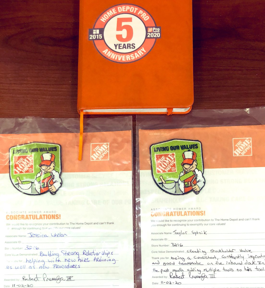 A great October to both associates!! Thanks for the hard work and dedication.
