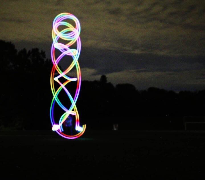 OlinCollege's tweet photo. Scenes from Campus: Zoie Leo ’24 is pursuing a Passionate Pursuit in digital photography this semester and has been experimenting with long exposure shots with the help of the Olin Fire Arts Club (OFAC). 💙 https://t.co/kVxW6ILFFm