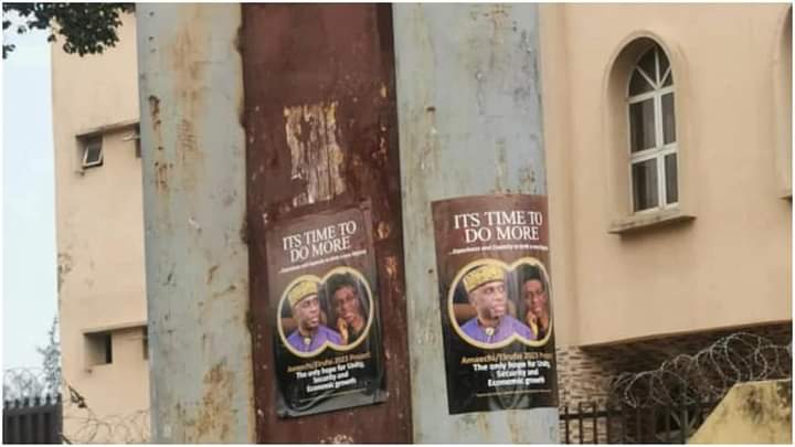 VoicesIbom's tweet image. Campaigning for 2023 is here again! 
As at the time of filing this report, neither Amaechi nor El-Rufai have reacted to the emergence of the posters.
#Arise2020 #assu #AssistantAllah #PrayForDorathy #EndSarsProtests #EndSarsNow #USElections2020