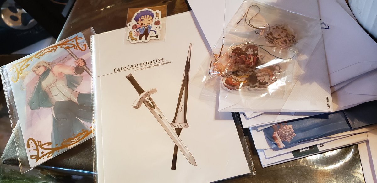 HanaTsukino13's tweet photo. I got my fate stuff in the mail! I ordered the @FateAltZine and got it today yaaaay! Everyone on the project was amazing and done great art!! 
#FateGO #fatealternative #FateGrandOrder #FGOラジオ #FGO #fgousa https://t.co/Beck1ekzhV