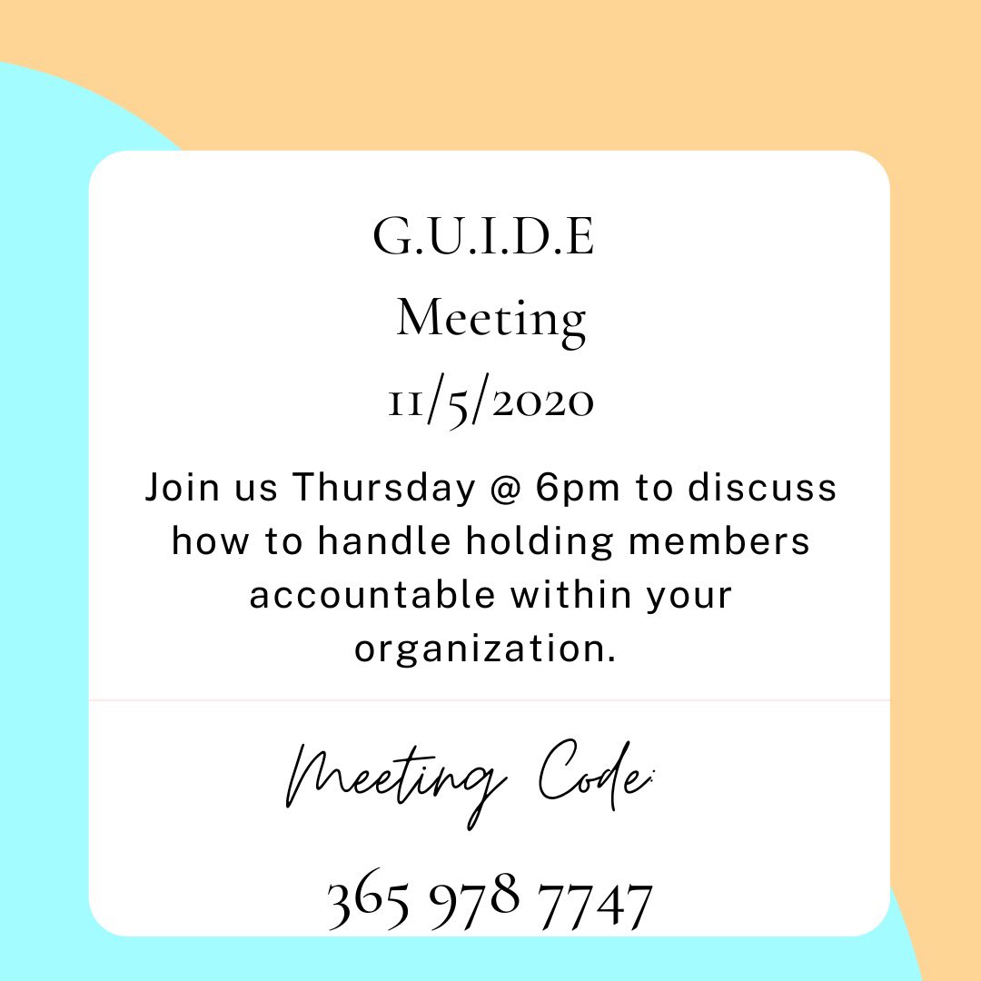 Join us for an open meeting this Thursday at 6pm via zoom ✨

We will be discussing how to hold members in our organizations accountable for their actions and words. Please join us to share your story and educate yourself and your members.