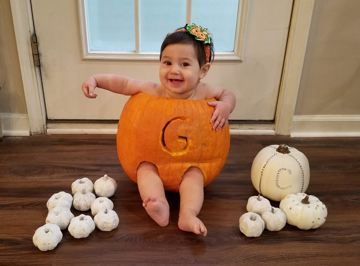 BLHTech's tweet photo. All #votes are in. The winner of our @BLHTech pumpkin #CarvingForCharity contest is Baby G!! BLH will donate to @MentalHealthAm, dedicated to addressing the needs of those living with #MentalIllness &amp; promoting overall #MentalHealth. Thanks to our BLH employees who entered! https://t.co/afOxNzprb4