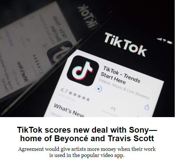 Ivanchild's tweet photo. Después que #TikTok anunciará (la semana pasada) su acuerdo de integración con #Shopify (que hasta ahora era uno de los valores de #Instacopy) ahora anuncian acuerdo con Sony, estos tipos vienen con todo y no juegan carritos (veo poco probable eso de la prohibición en USA) https://t.co/PsLBfMxO4w