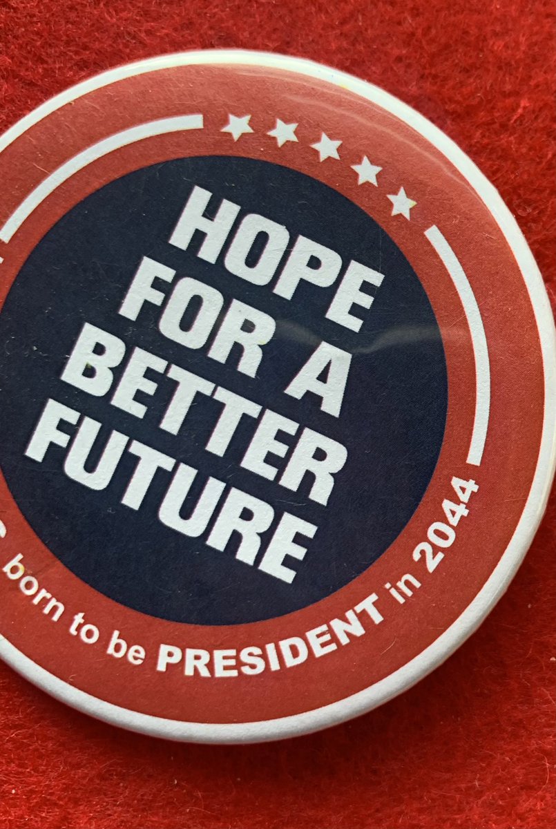 aginmn's tweet photo. Daughter Hope met @JoeBiden in Jan &amp; gave him button from her Halloween costume. VP told her that when he wants to visit her in White House she better not say “Joe, who?” Here’s to keeping hope alive tomorrow. #BidenHarris2020 @JoeMamas2020 https://t.co/F7gDAPfFHG